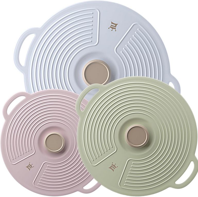 Guanci 3-pack universal silicone bowl lids in 8 9 and 11 inch sizes
